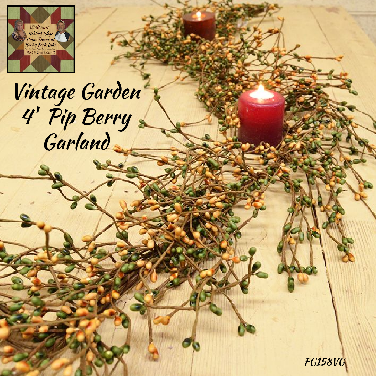 Vintage Garden 4' Pip Berry Garland – Redbud Ridge Home Decor