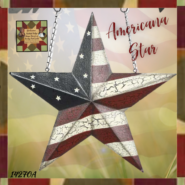 Vintage Primitive Colonial Americana Hanging Star Arrow Replacement Sign