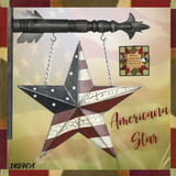 Vintage Primitive Colonial Americana Hanging Star Arrow Replacement Sign