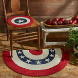 Americana Star Hooked Chairpad