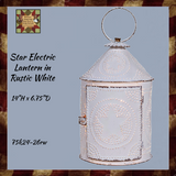 Star Electric Lantern in Rustic White