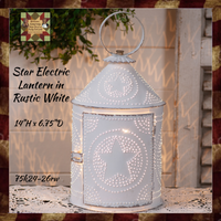 Star Electric Lantern in Rustic White