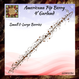 Americana Combo Pip Berry w/Stars Candle Rings Garland