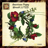 Americana Poppy Bush 16" or Wreath 3.5"ISD