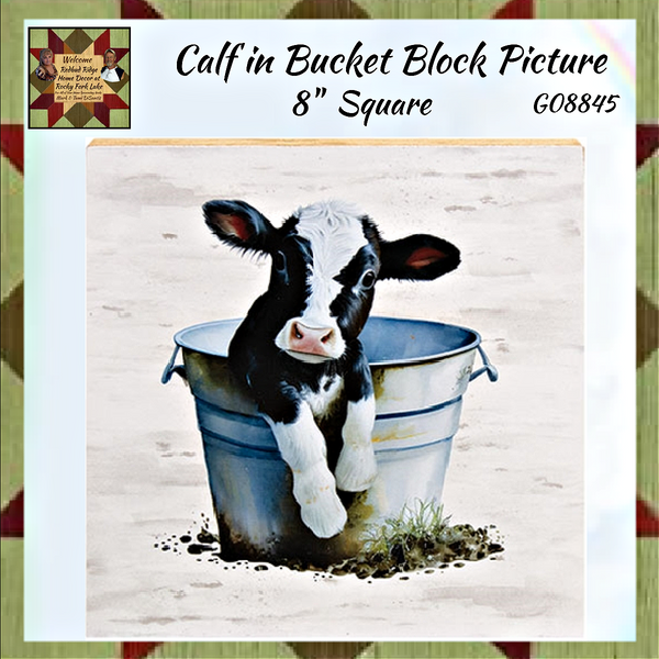Calf Black and White Block Picture