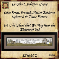 Be Silent...Whisper of God Lighted 12"x36" Artist Billy Jacobs