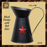 Black Pitcher with Red Star