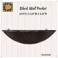 Black & White Distressed Wall Pockets 2 Sizes