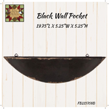 Black & White Distressed Wall Pockets 2 Sizes