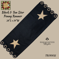 Black & Tan Star Penny Runner 36"L