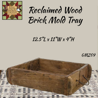 Brick Mold Rustic Reclaimed Aged Wood Square 12.5"x11"