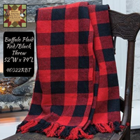 Buffalo Plaid Red/Black Throw & Table Top Collection ~ 50% Savings