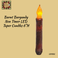 6" Taper Candles LED NON-TIMER Assorted