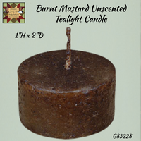 Burnt Mustard Unscented Tealight Candle