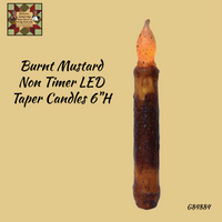6" Taper Candles LED NON-TIMER Assorted