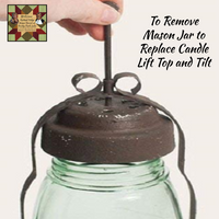 Mason Jar Quart Black Butler Lantern