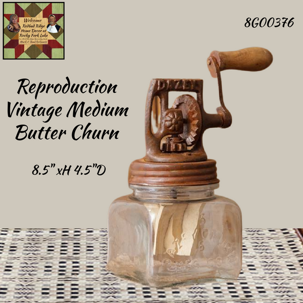 Vintage Butter Churn Reproduction Medium  8.5"H