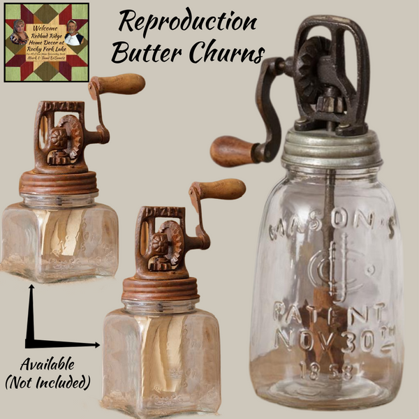 Vintage Butter Churn Reproduction Medium 8.5H – Redbud Ridge Home