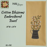 Cotton Blossoms Embroidered Towel