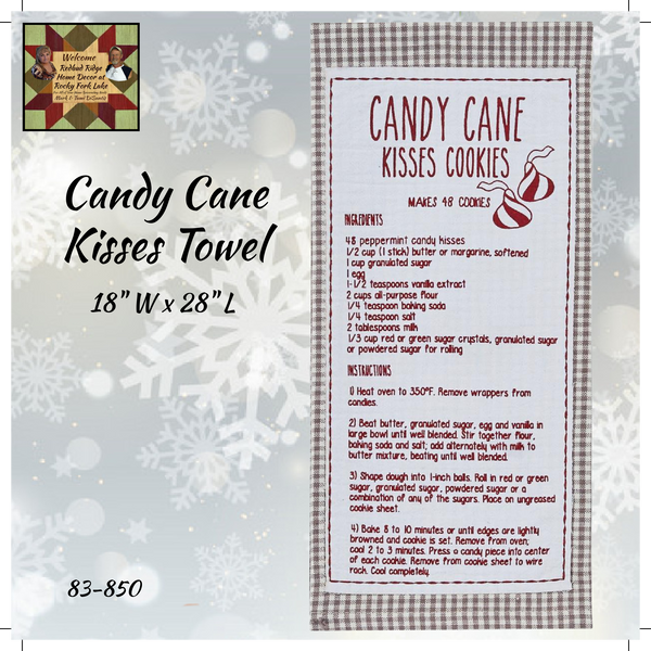 Candy Cane Kisses Towel