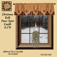 Heritage Farms Primitive Check Star & Pip Curtain Valance