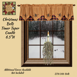 Heritage Farms Primitive Check Star & Pip Curtain Valance
