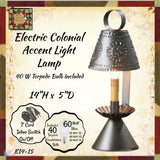 Punch Tin COLONIAL Accent Lamp Including 40 Watt Bulb