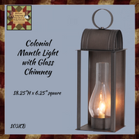 Colonial Mantle Light with Glass Chimney