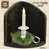 Black Wood Corner Display Shelf