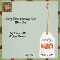 Farm Cow Wood Tags 3 Styles