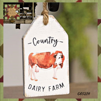 Farm Cow Wood Tags 3 Styles
