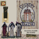 Country Bath Outhouse Rustic Pallet Art