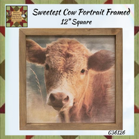 Sweetest Cow Portrait Framed