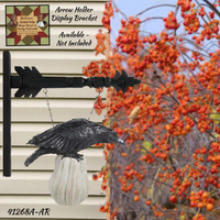 Fall Crow on White Pumpkin Arrow Replacement Hanging Sign