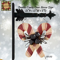 Winter/Christmas Double Candy Cane w/Bells Replacement Arrow Primitive