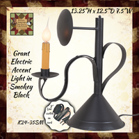 Grant Electric Accent Light in Smokey Black
