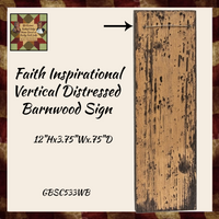 Faith Vertical Distressed Barnwood Sign