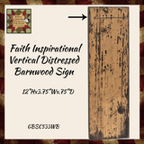 Faith Vertical Distressed Barnwood Sign