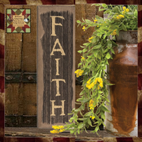 Faith Vertical Distressed Barnwood Sign