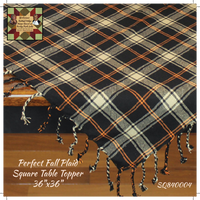 Perfect Fall Plaid Table Topper 36" Sq