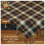 Perfect Fall Plaid Table Topper 36" Sq