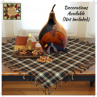 Perfect Fall Plaid Table Topper 36" Sq