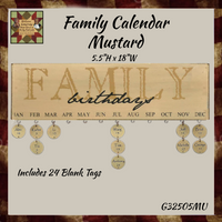 Family Birthday Calendar