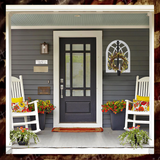 Emerald Cathedral Window Distressed White 23.5"H