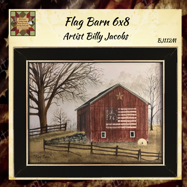 Flag Barn  Billy Jacobs Framed Picture