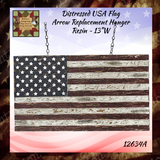 USA Flag Distressed Arrow Replacement Sign Resin 13"W