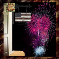 USA Flag Distressed Arrow Replacement Sign Resin 13"W