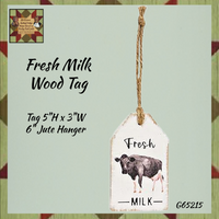 Farm Cow Wood Tags 3 Styles