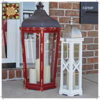 Friedrich Lantern with LED Candles 33"H