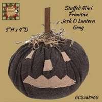 Stuffed Mini Primitive Jack O Lantern, 3 Assorted